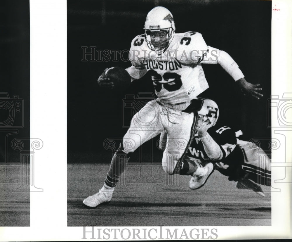 1988 Press Photo Sam Houston and Highlands clash in a prep football game- Historic Images