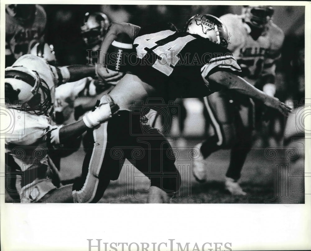 1988 Press Photo Clark High School football player Streve Vrana; - sas02139- Historic Images