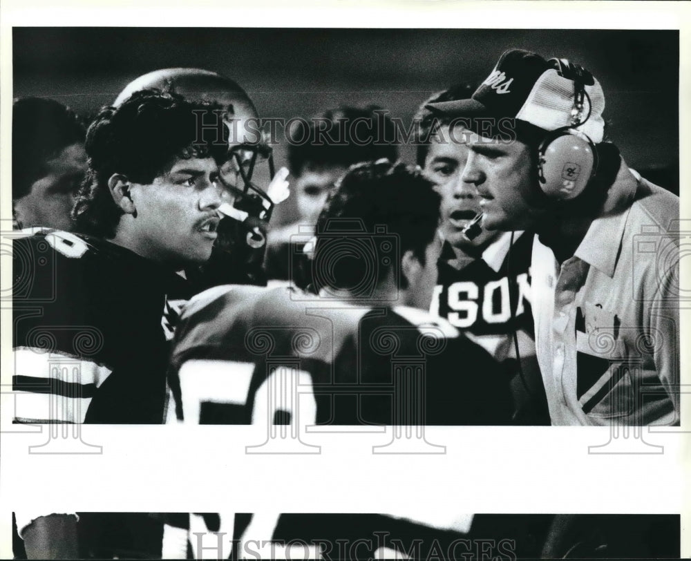 Press Photo Edison High School football Gregg Williams on the sideline- Historic Images