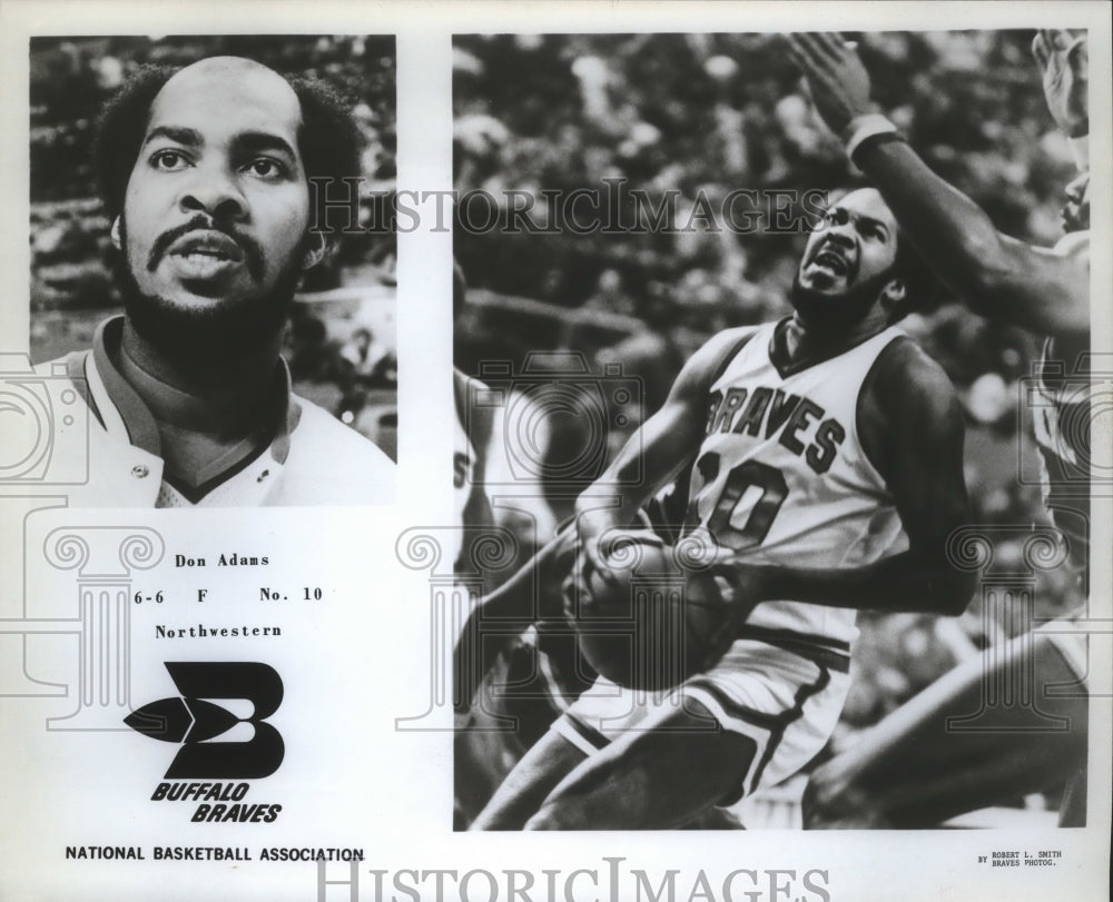 Press Photo Buffalo Braves NBA basketball player Don Adams - sas02268- Historic Images