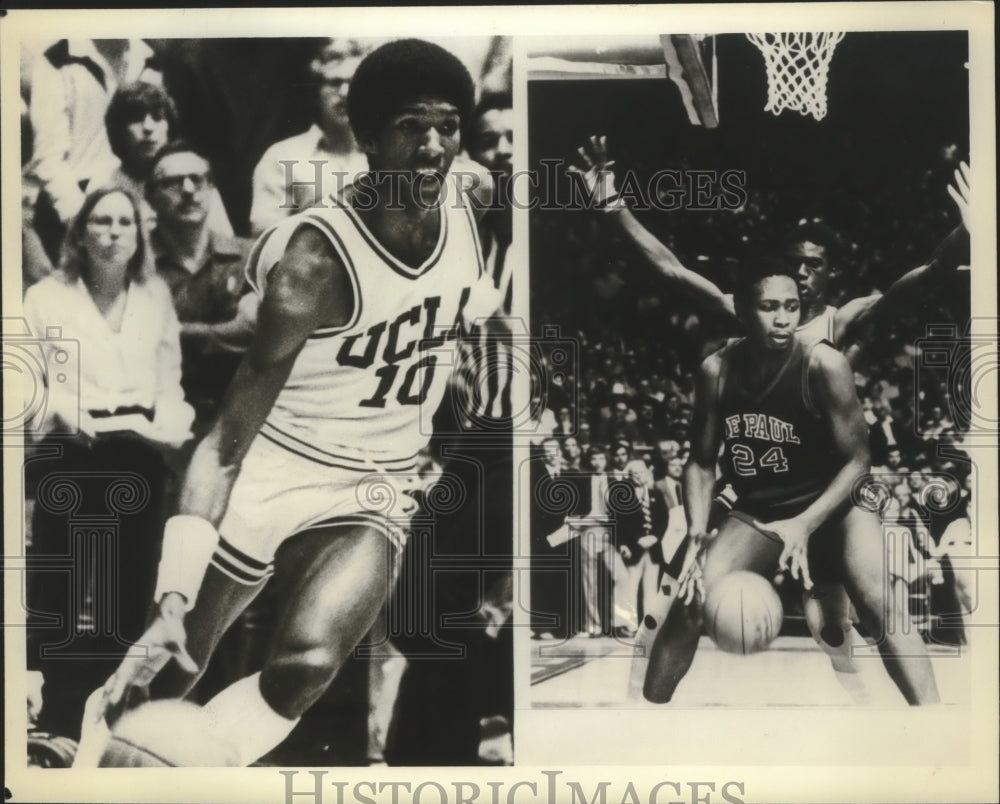 Press Photo College basketball stars Rod Foster and Mark Aguirre - sas02269- Historic Images