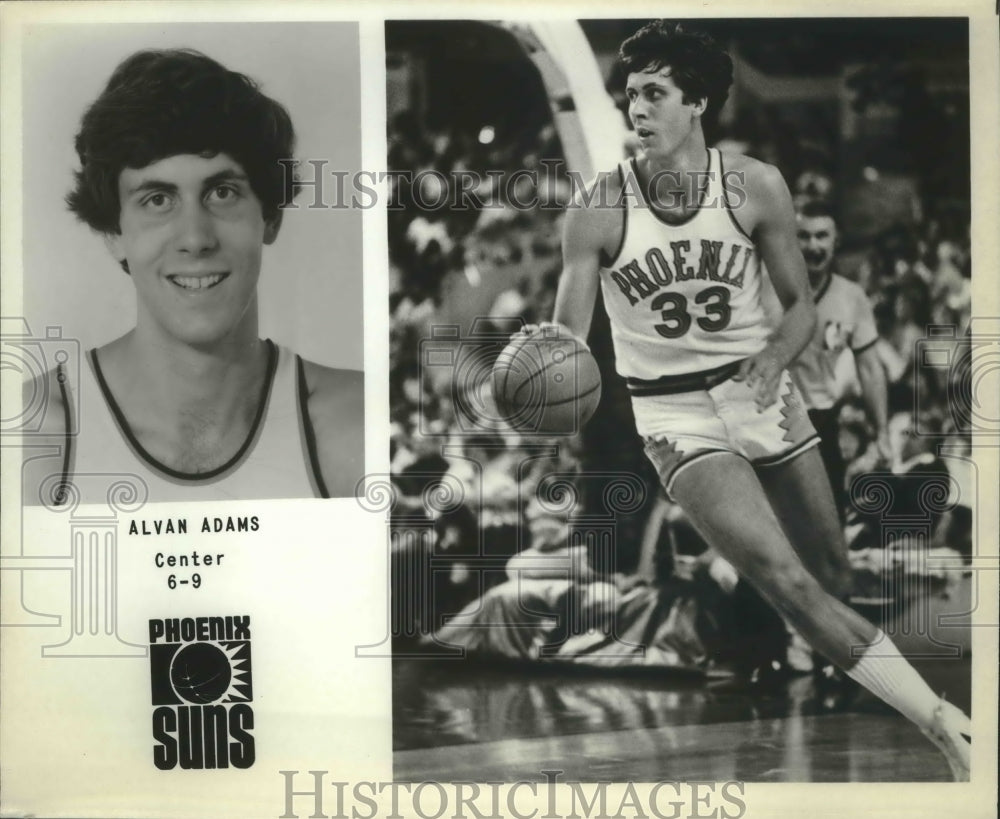 Press Photo Phoenix Suns NBA basketball player Alvan Adams - sas02270- Historic Images