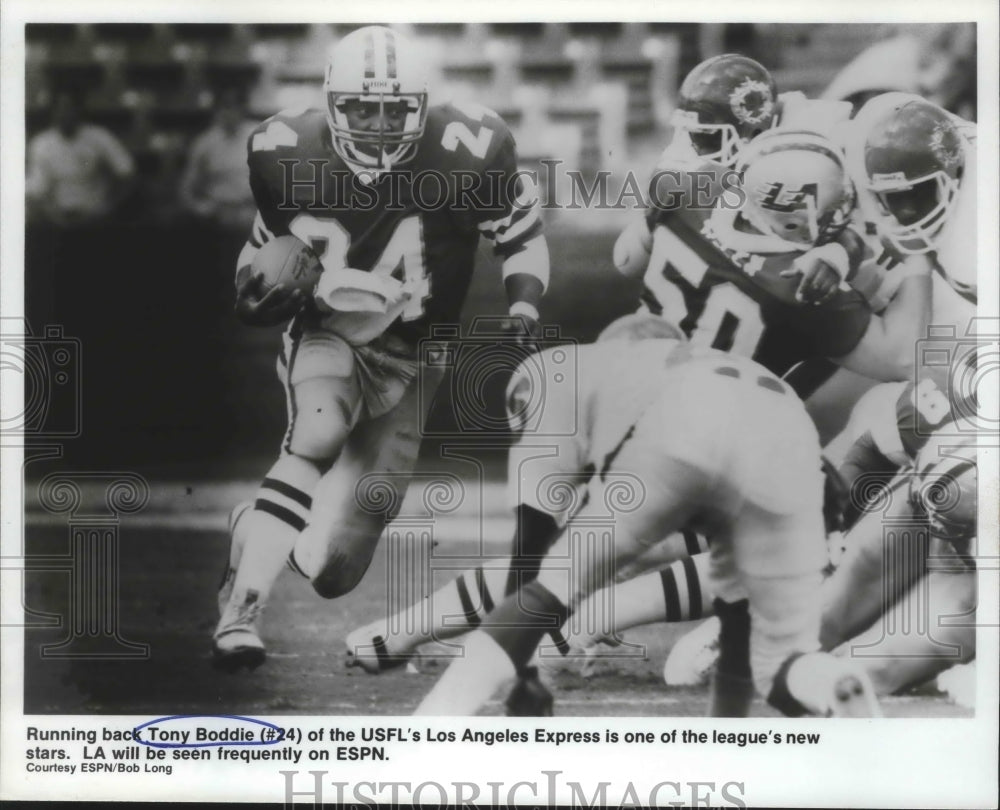 Press Photo United States Football League running back Tony Boddie (LA Express)- Historic Images