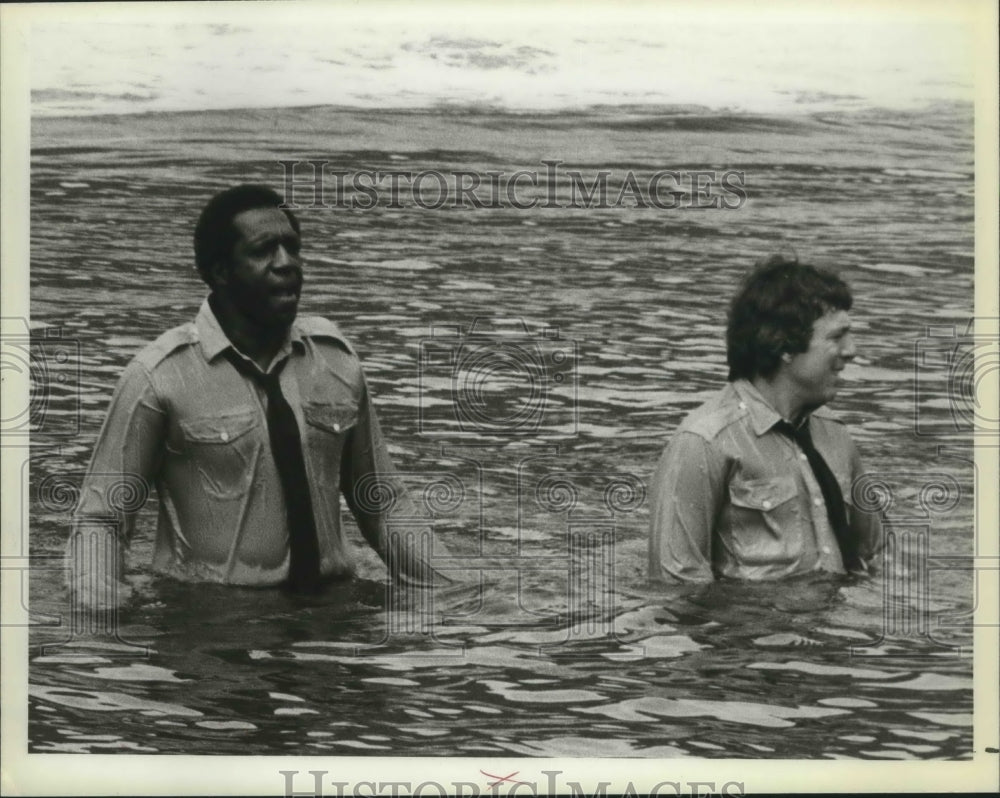 1981 Promo Photo Greg Mullavey & Meadowlark Lemon star in Crash Island on NBC TV- Historic Images