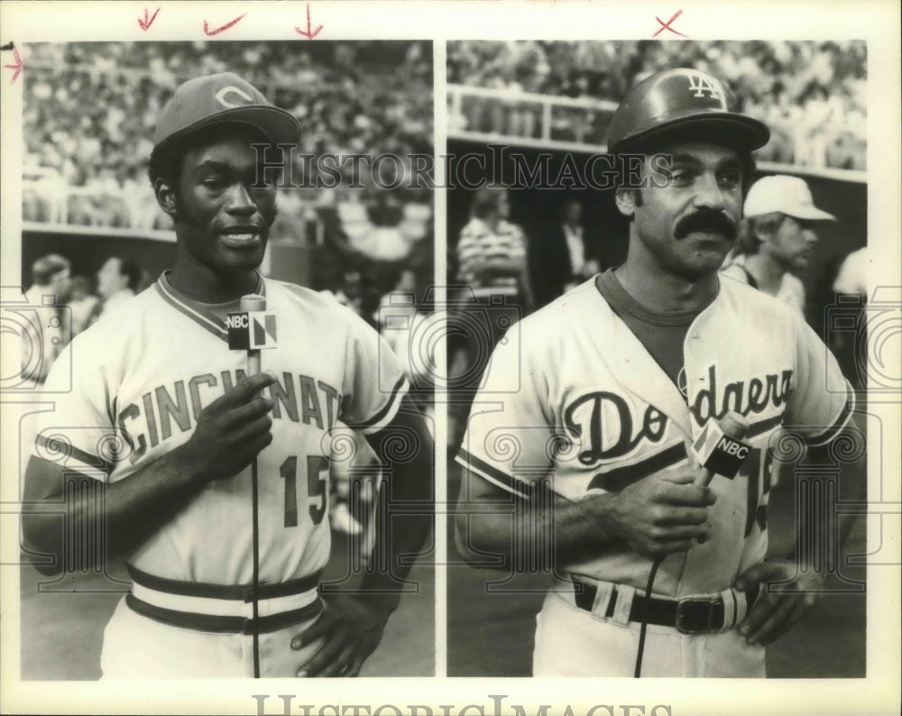 1979 Press Photo Reds' George Foster & Dodgers' Davey Lopes - sas02385- Historic Images