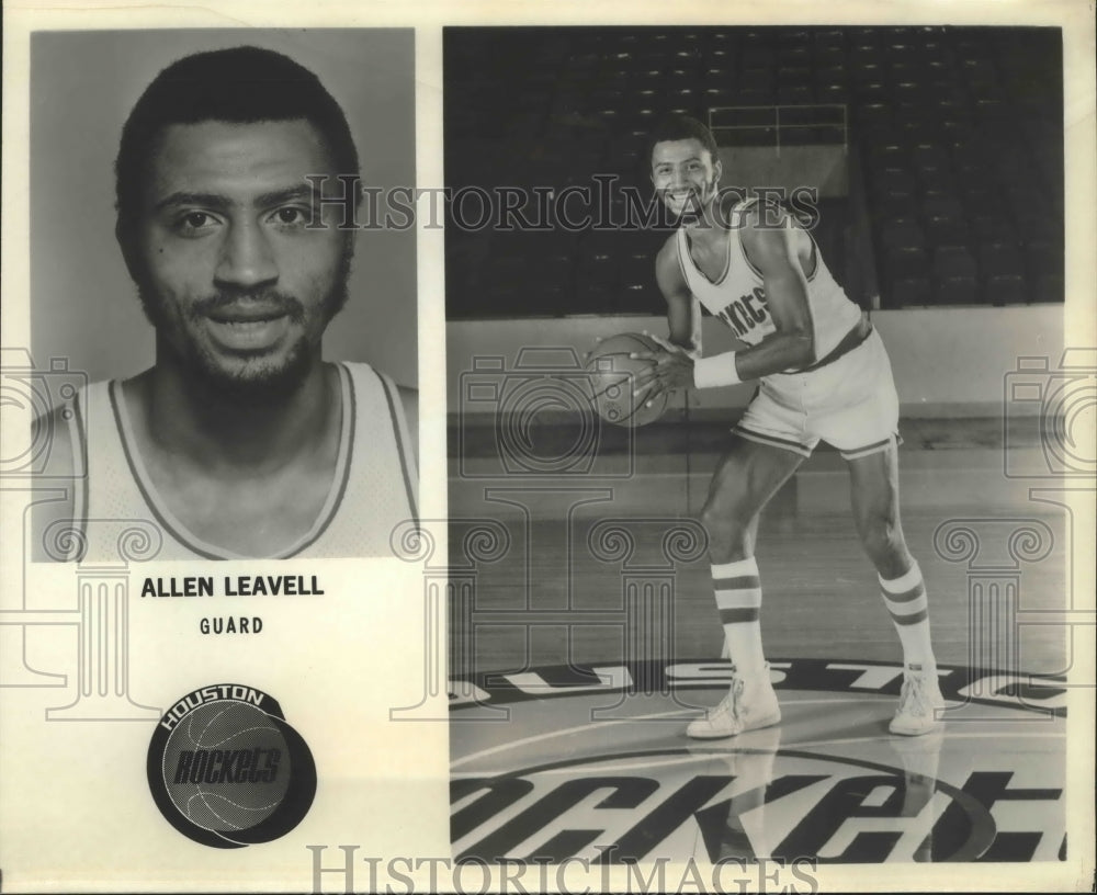 Press Photo Allen Leavell, Guard, Houston Rockets - sas02406- Historic Images