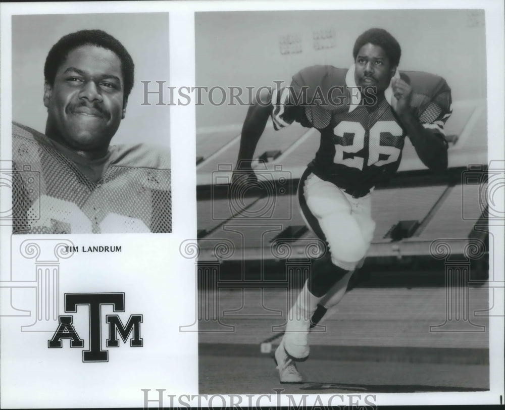 Press Photo Tim Landrum, ATM, Football - sas02449- Historic Images