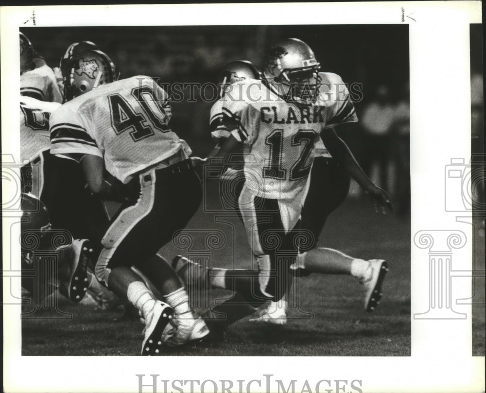 1988 Press Photo High School Football, Clark Quarterback, Edward Miller, 12- Historic Images