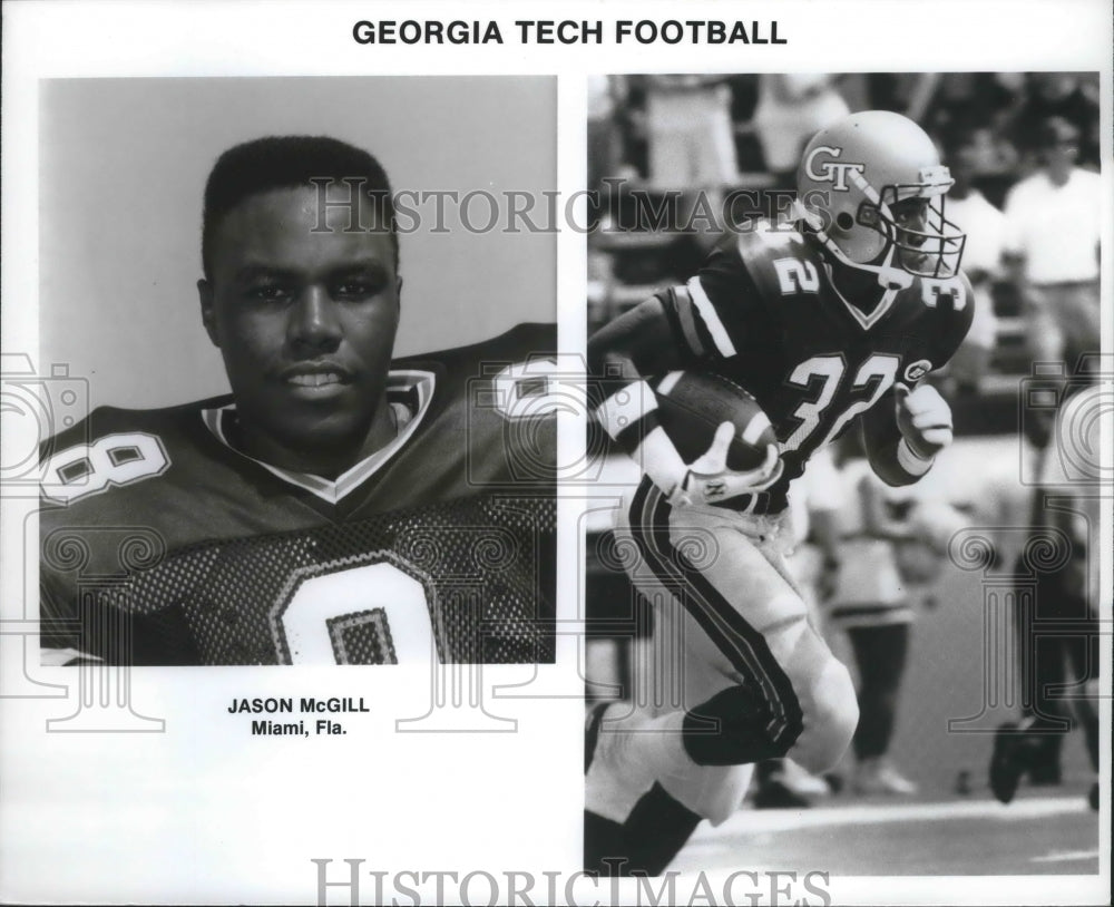 Press Photo Georgia Tech football player Jason McGill of Miami, Florida- Historic Images