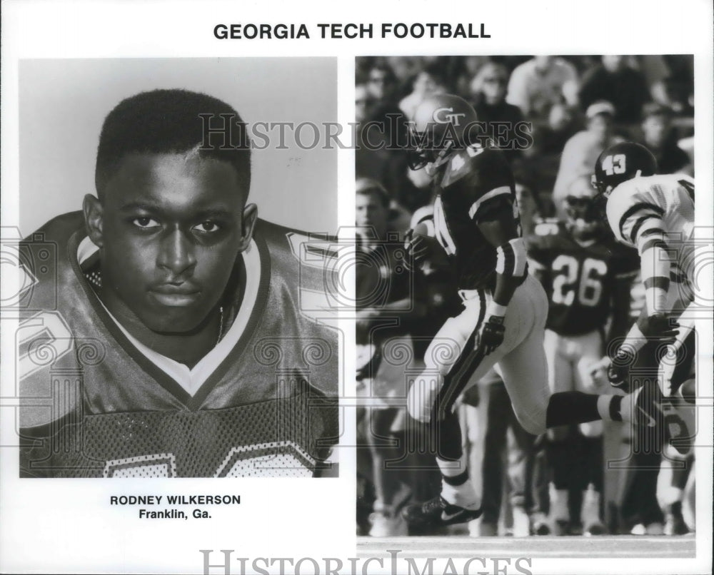 Press Photo Georgia Tech football player Rodney Wilkerson of Franklin, Georgia- Historic Images