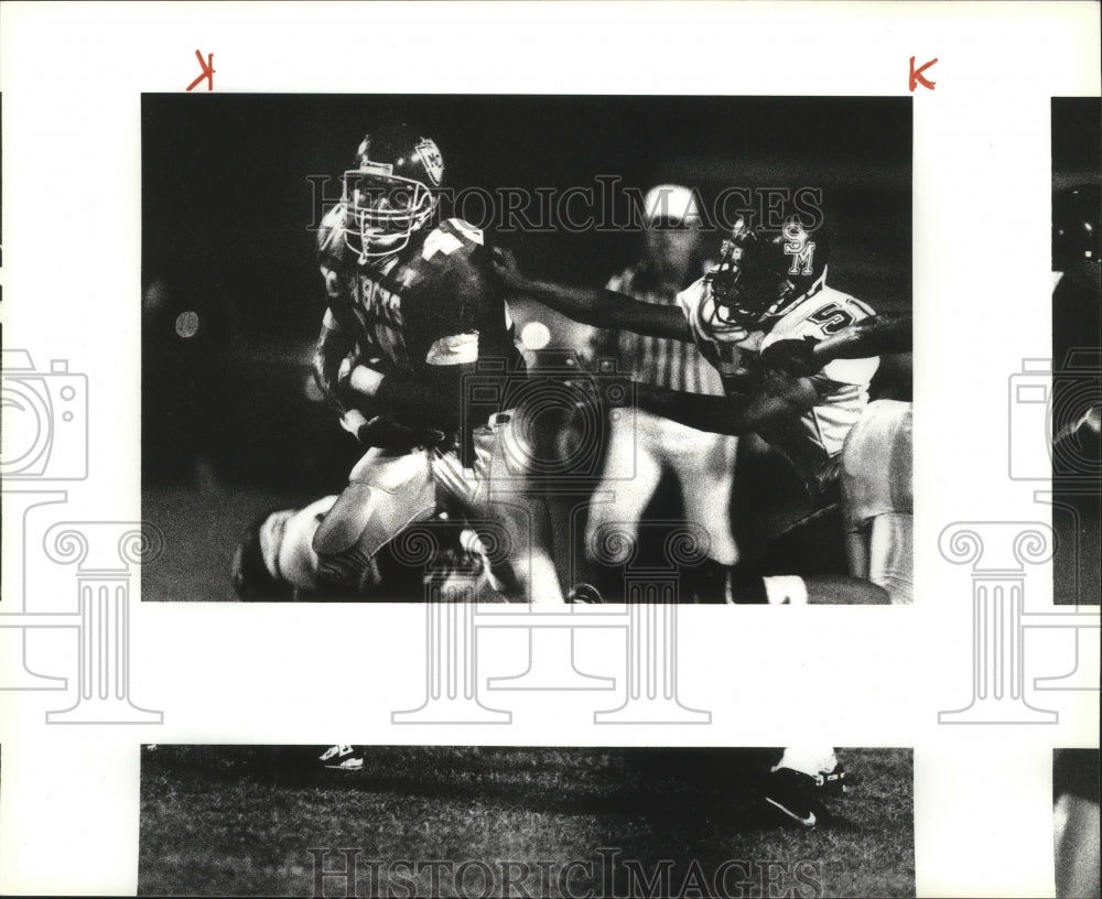 1993 Press Photo Troy Wright, Mc Collum Cowboys, Harlandale Memorial Stadium- Historic Images