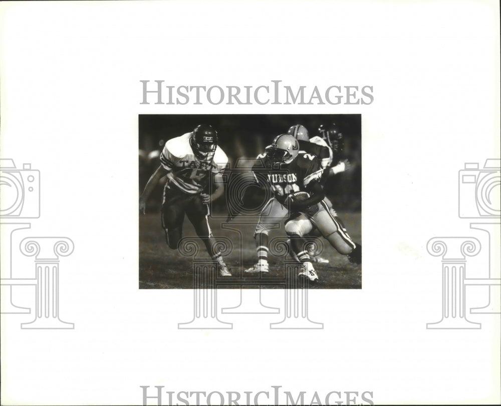 1993 Press Photo Taft defender chases down Judson running back, Judson Stadium- Historic Images