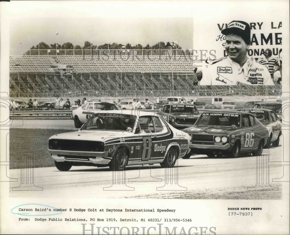 Press Photo Carson Baird&#39;s Dodge Colt at Daytona International Speedway- Historic Images