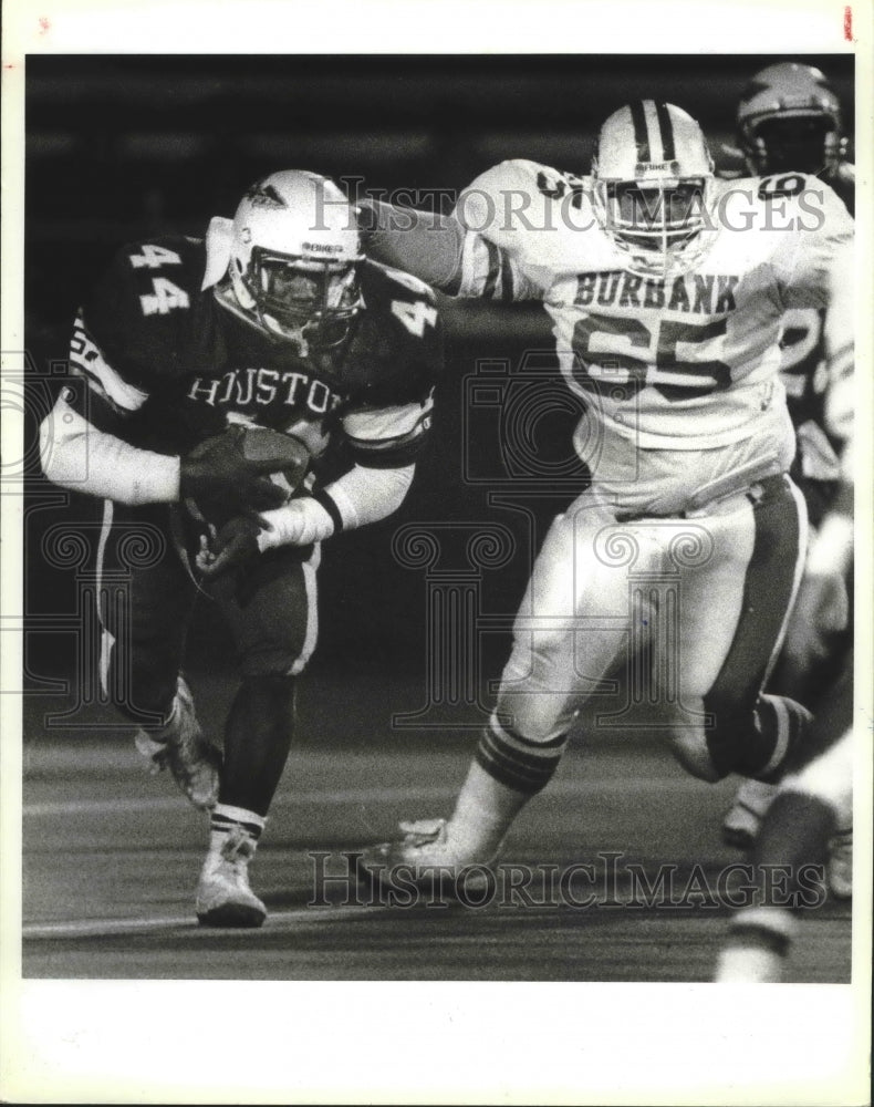 1988 Press Photo Sam Houston and Burbank play a high school football game- Historic Images