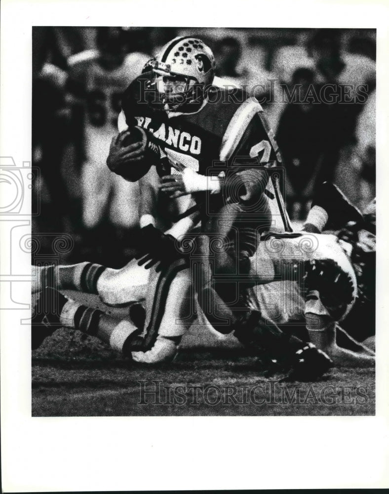 1992 Press Photo Blanco and Schulenberg play a prep football playoff game- Historic Images