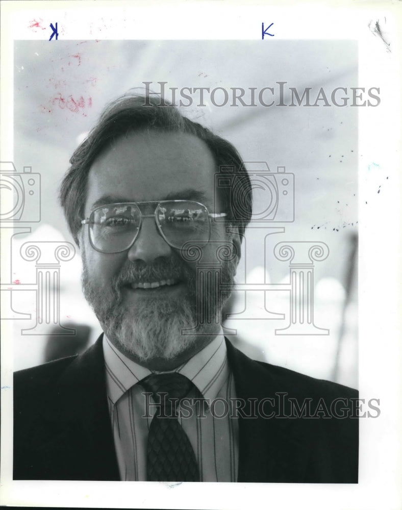 1990 Press Photo Larry Benson, Managing General Partner of Texas Football Inc.- Historic Images