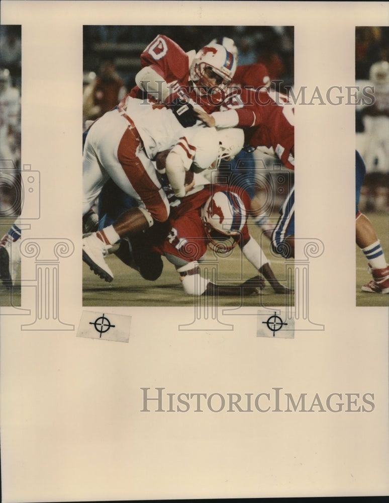 1989 Press Photo Burbank and Jefferson play a high school football game- Historic Images