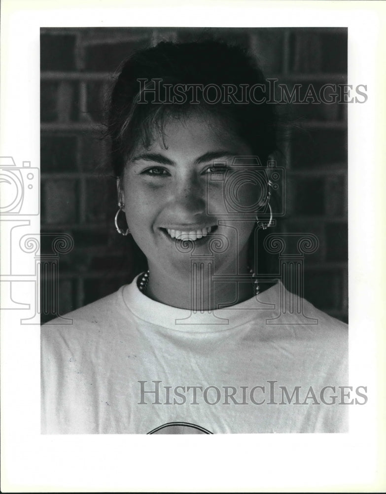 1987 Press Photo Trinity tennis player Chelsey Seals - sas03109- Historic Images