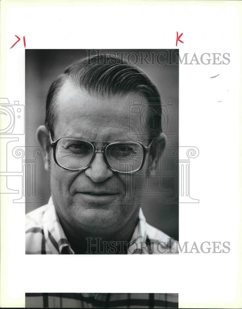 1986 Press Photo Pat Blessing, Cuero Texas Gobblers Coach - sas03181- Historic Images