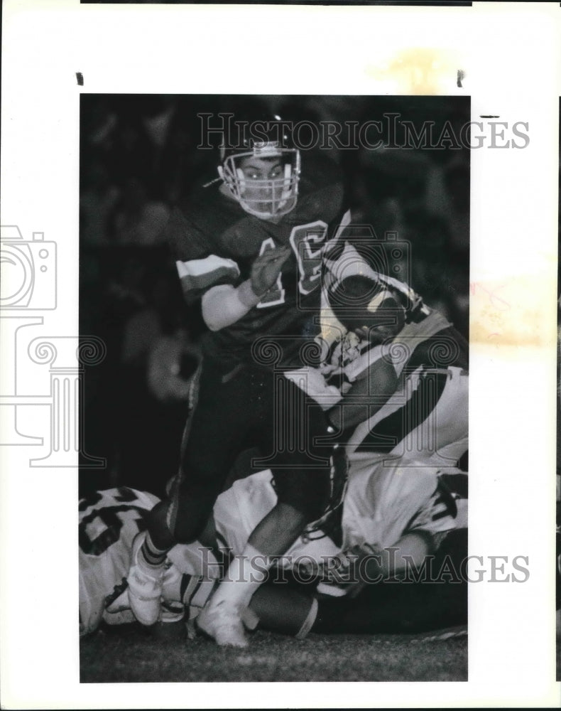 1989 Press Photo High School Football player for Harlandale, Jesse Moreno- Historic Images