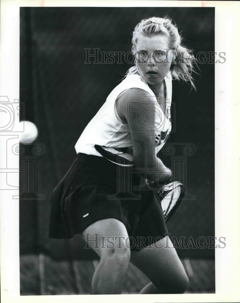 1990 Press Photo Jenny Atkerson, Roosevelt High School Tennis Player at Match- Historic Images