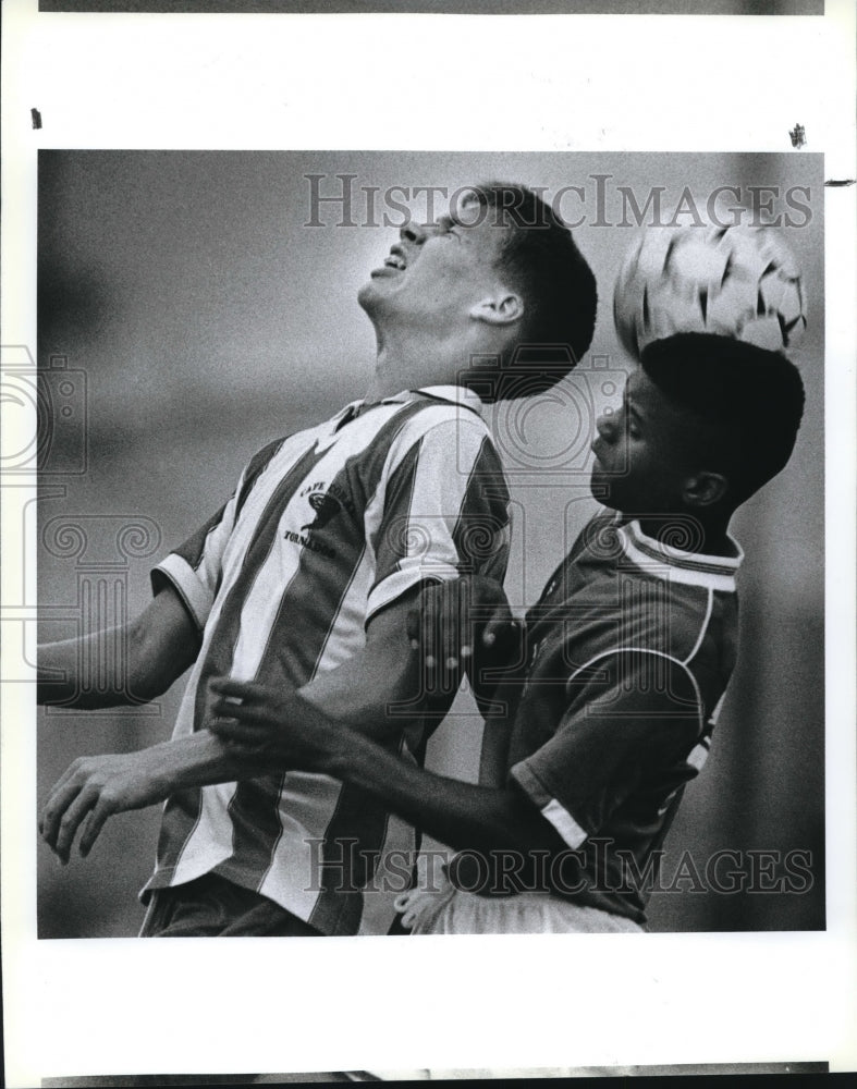 1989 Press Photo AAU Junior Olympics Soccer players in Cape Coral, Florida- Historic Images