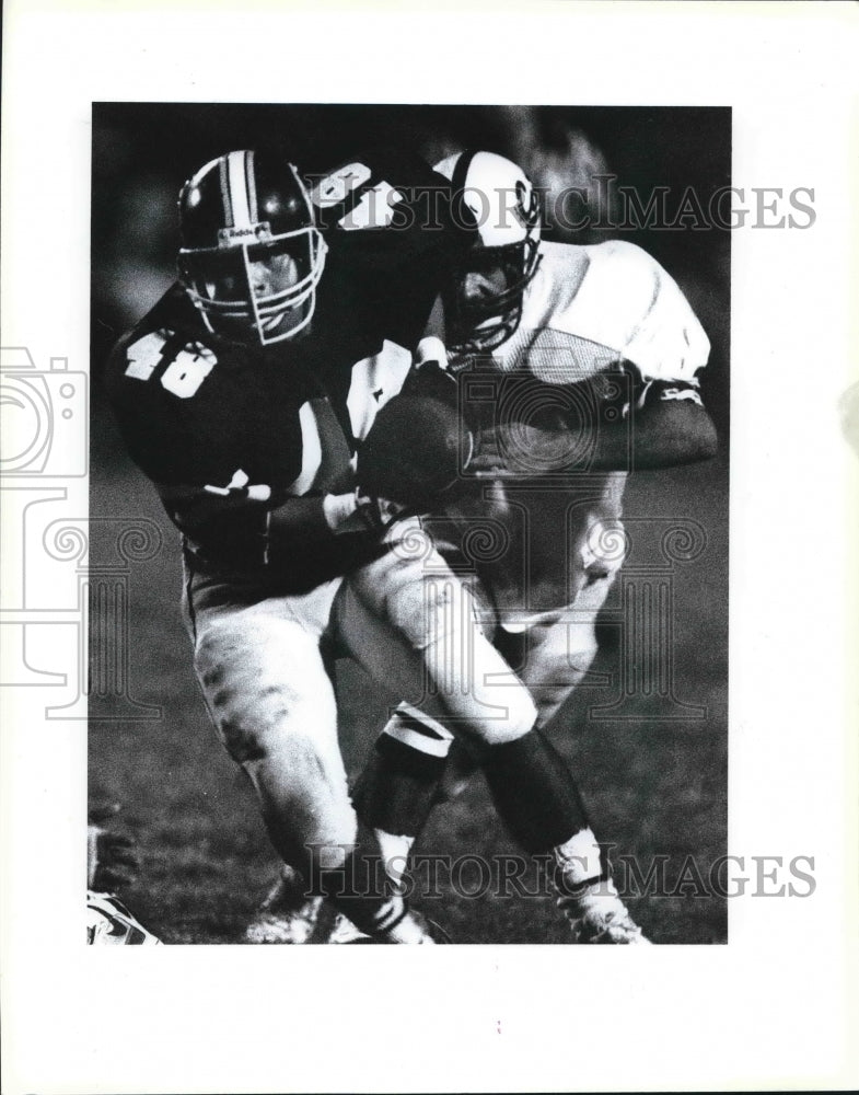 1991 Press Photo Harlandale and South San Antonio High School Football Players- Historic Images