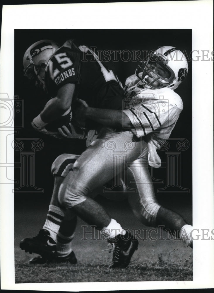 1991 Press Photo High School Football Players at Clemens Versus Boerne Game- Historic Images