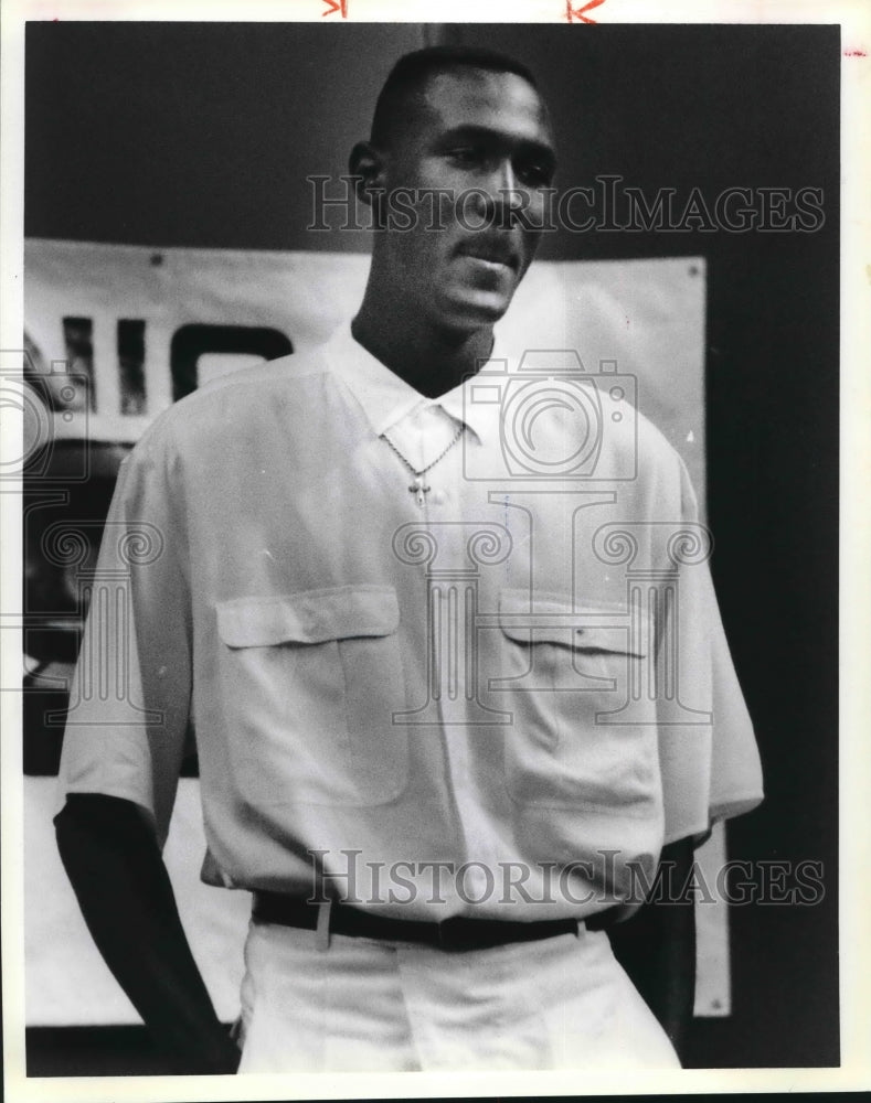 1988 Press Photo Willie Anderson, San Antonio Spurs Basketball Draft Pick- Historic Images