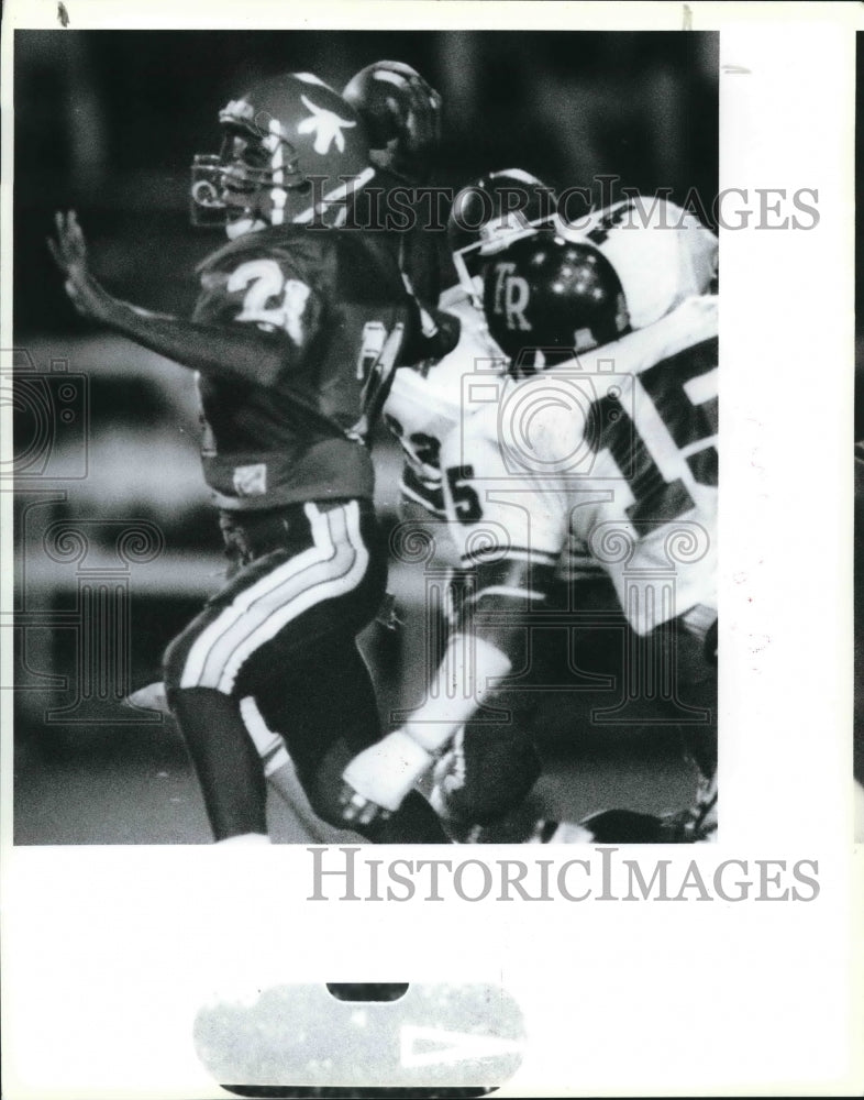 1989 Press Photo High School Football Players Richie Marsh and Billy Lee- Historic Images