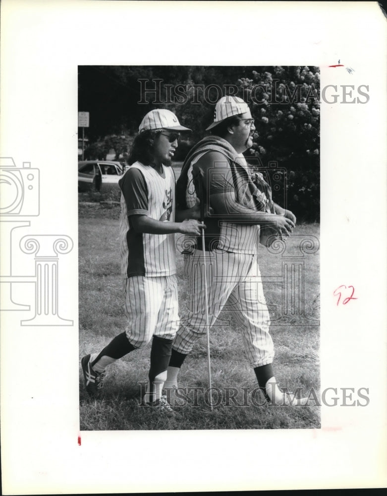 1981 Press Photo &quot;Beep&quot; Baseball Players Issac Gonzales and Frank Barrientes- Historic Images