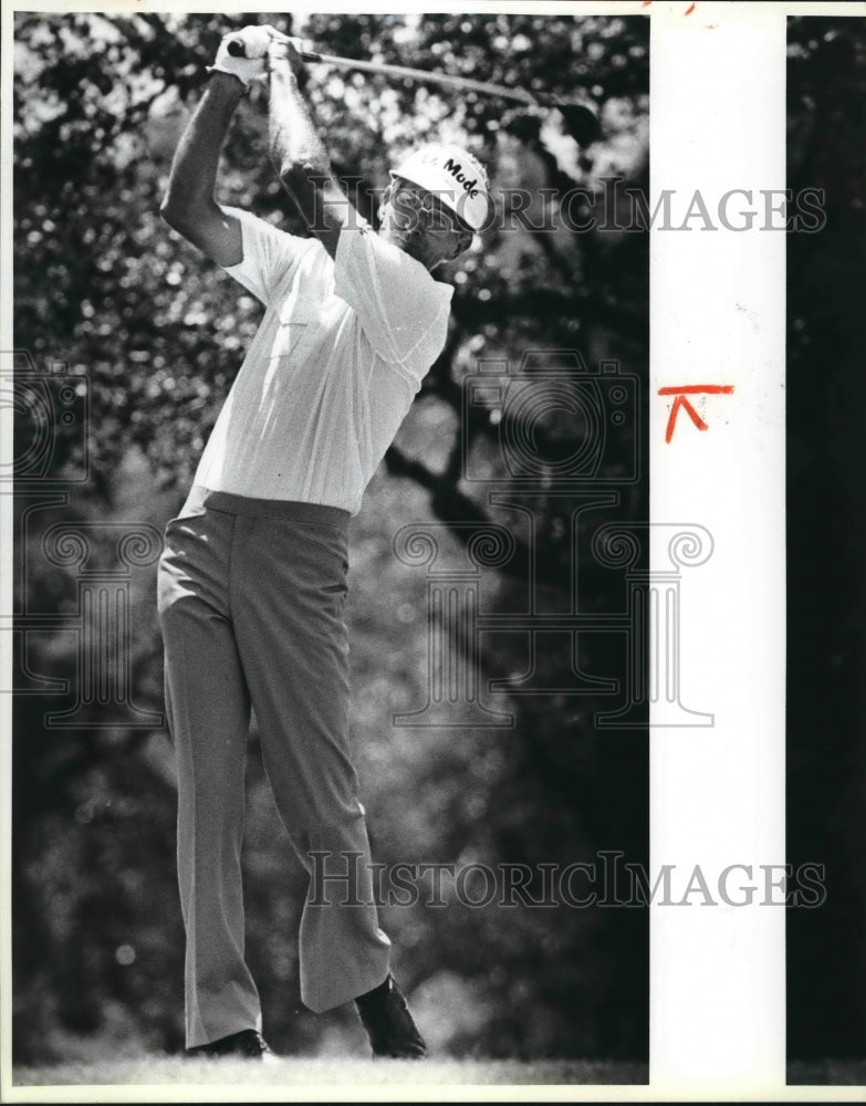 1986 Press Photo Golfer Bob Charles at Benson &amp; Hedges Invitational Senior Tour- Historic Images