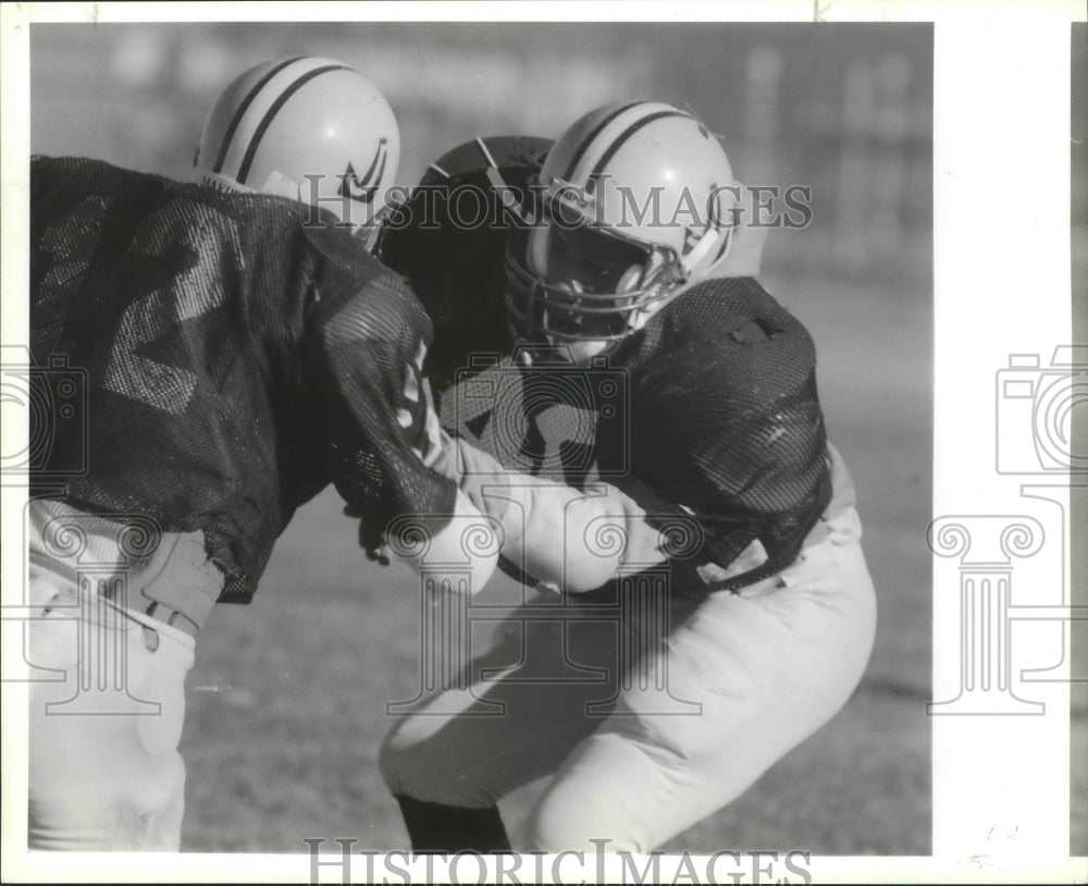 1990 Press Photo Michael Hendricks, Judson High School Football Player- Historic Images