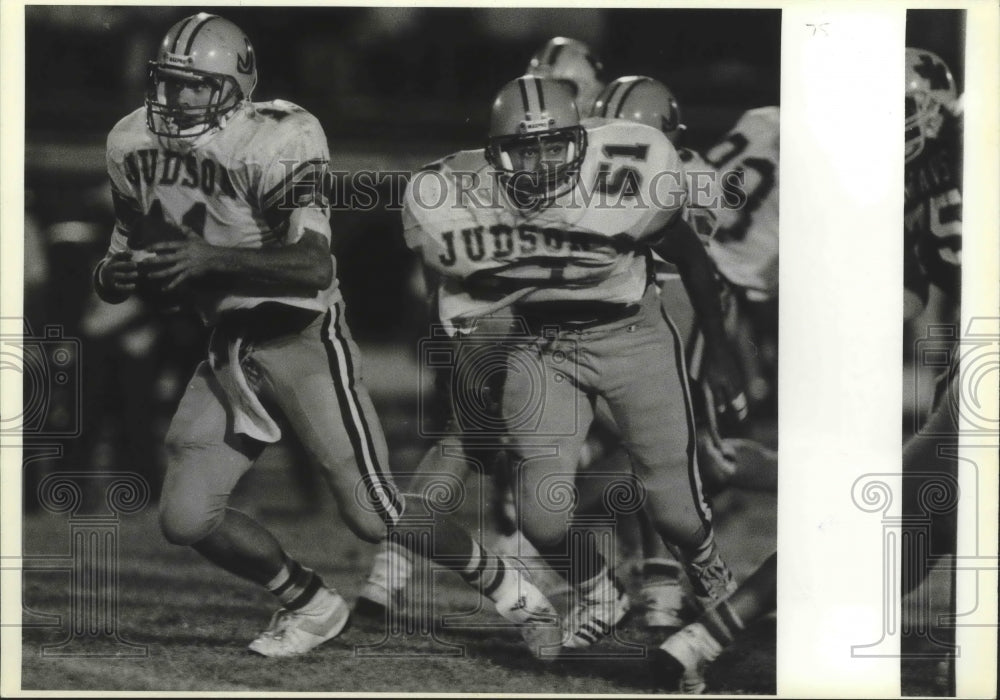 1988 Press Photo Judson High School Football Players Tommy Ramey and Tony Brown- Historic Images