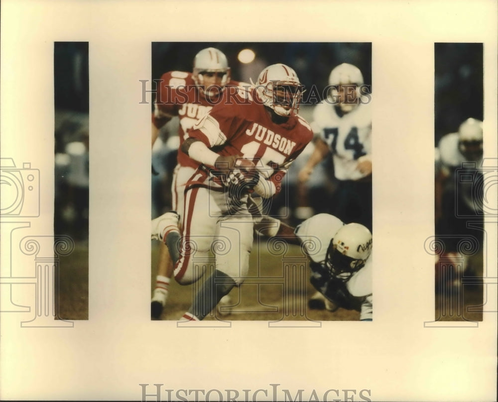 1989 Press Photo Darnell Stephens, Judson High School Football Player at Game- Historic Images