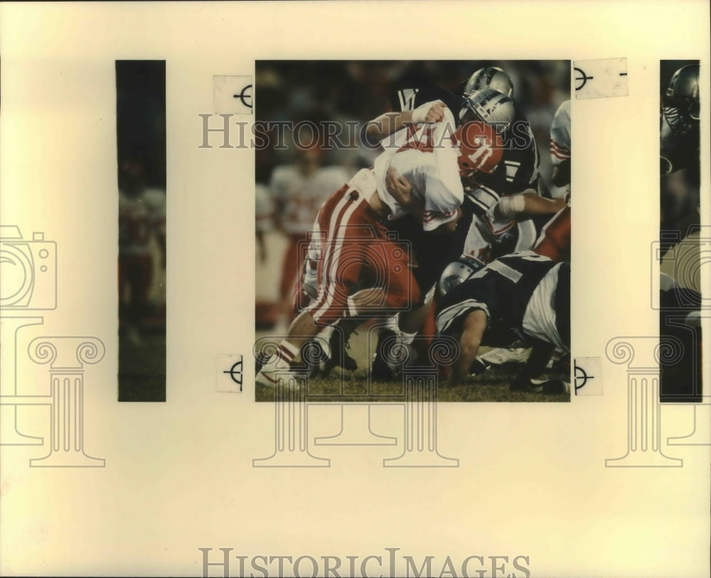 1989 Press Photo Taft and Clark High School Football Players at Game - sas03826- Historic Images