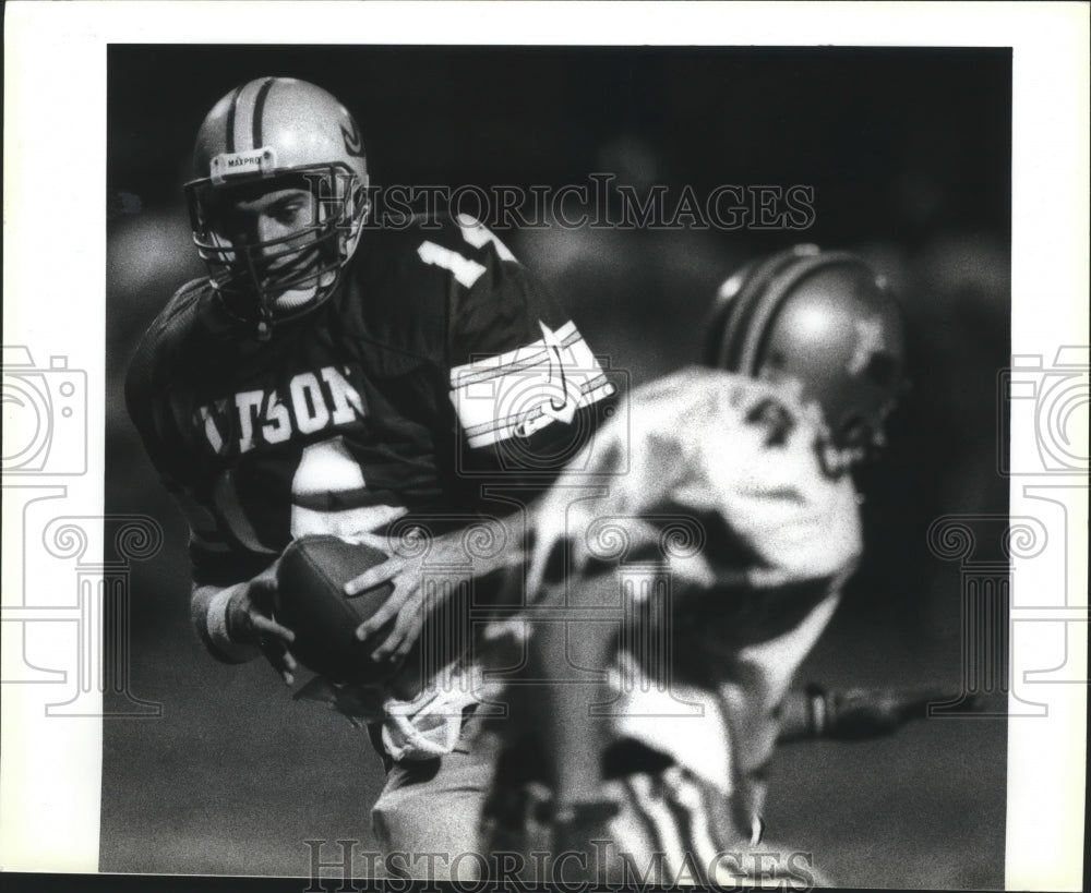 1990 Press Photo Players at Judson Versus Lee High School Football Game- Historic Images