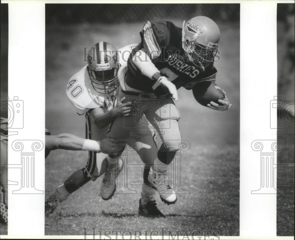 1991 Press Photo Huskies Oliver Willrich Rams William Unger High School Football- Historic Images