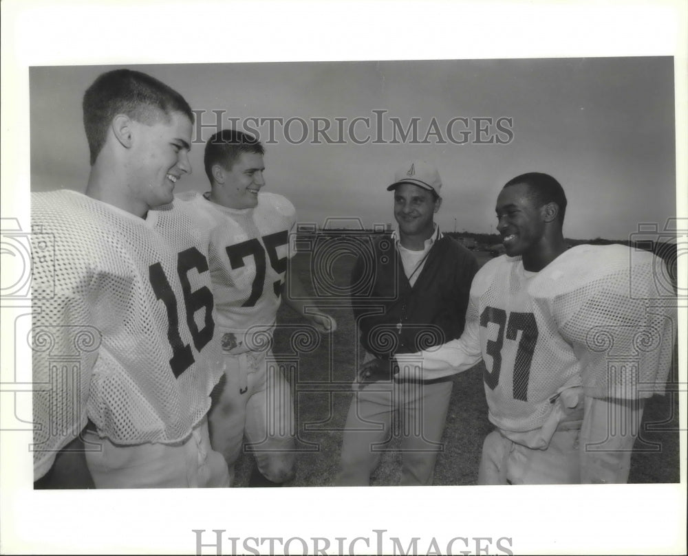 1992 Press Photo Judson High School Football Teammate and Coach Rutledge- Historic Images