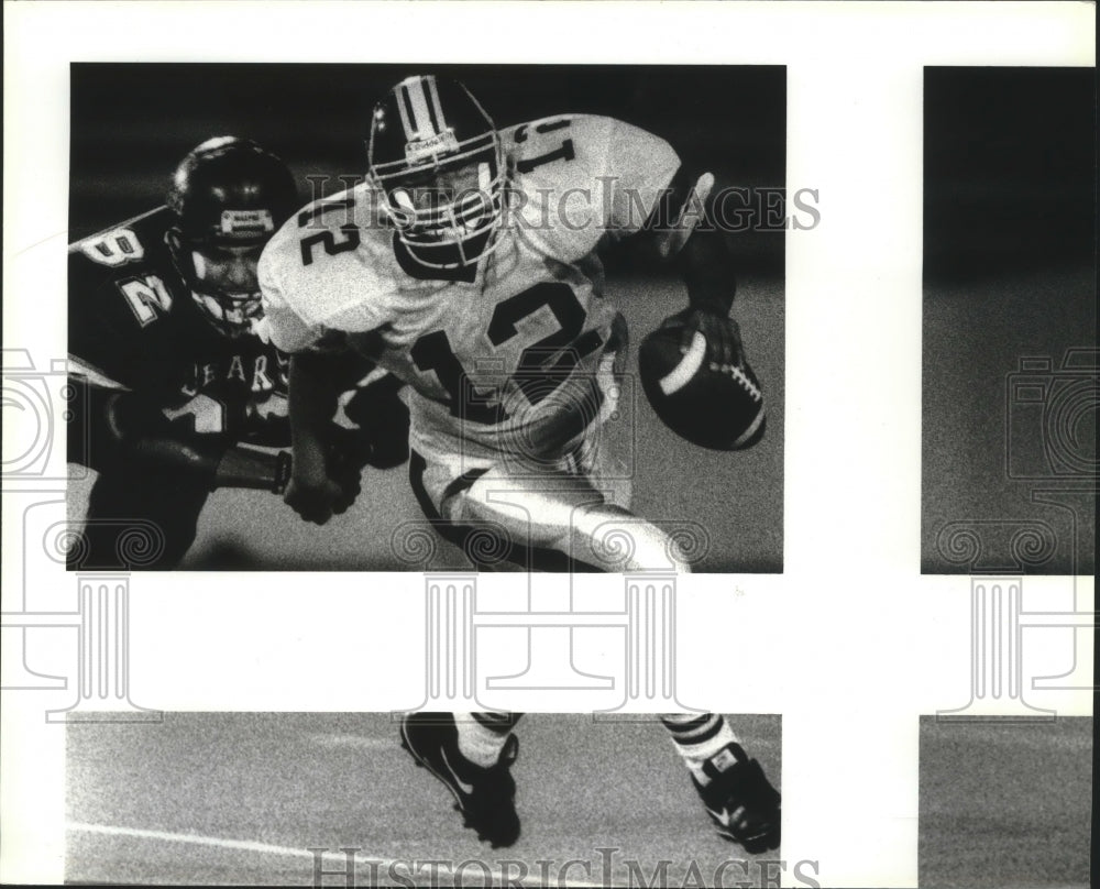 1992 Press Photo Harlandale &amp; Edison High School Football game at Alamo Stadium- Historic Images