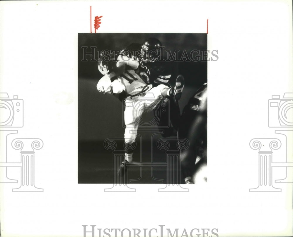 1993 Press Photo Brackenridge and Edison play prep football at Alamo Stadium- Historic Images