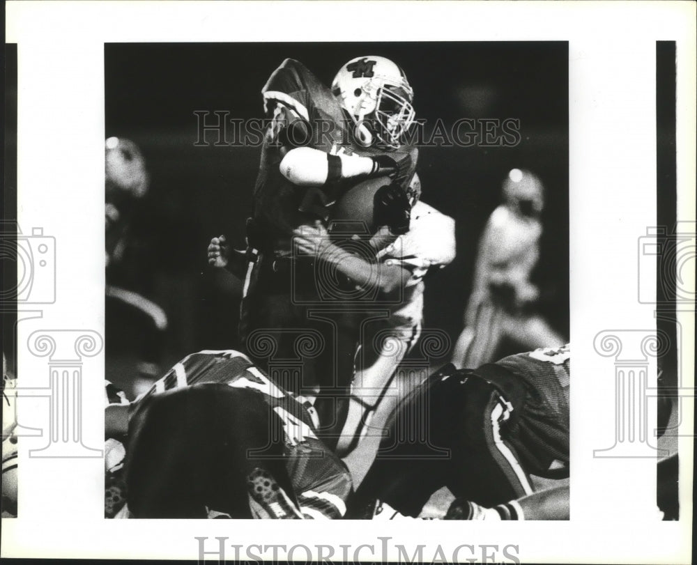 1989 Press Photo Madison vs. East Central, Demetrius Peel, High School Football- Historic Images