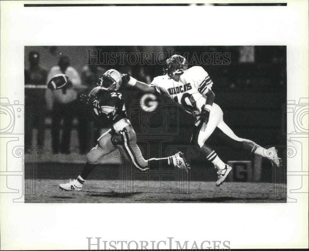 1992 Press Photo Temple and Judson High School Football Players at Game- Historic Images