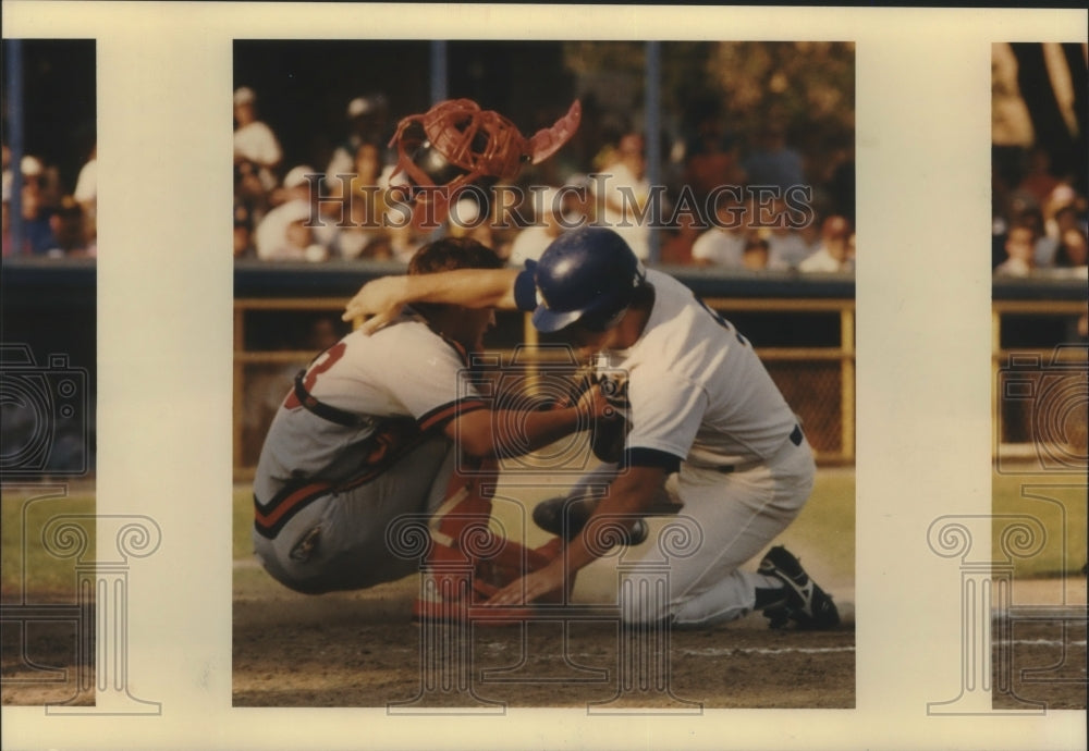 1990 Press Photo Steve Finken, San Antonio Missions Baseball Player at Game- Historic Images