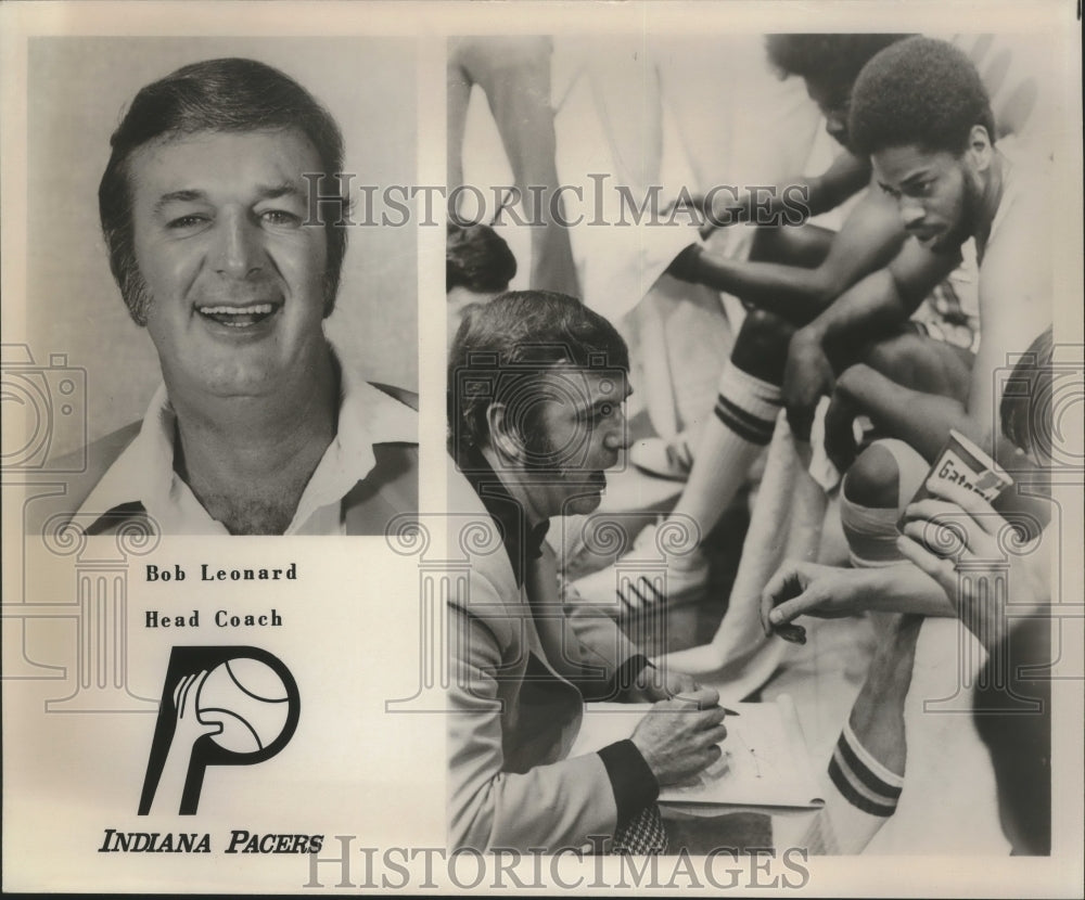 Press Photo Bob Leonard, Indiana Pacers Head Basketball - sas04202- Historic Images