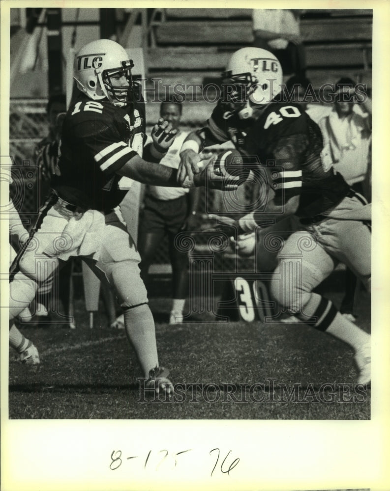 1983 Press Photo College Football Players Mike Canta and Richard Miller at Game- Historic Images