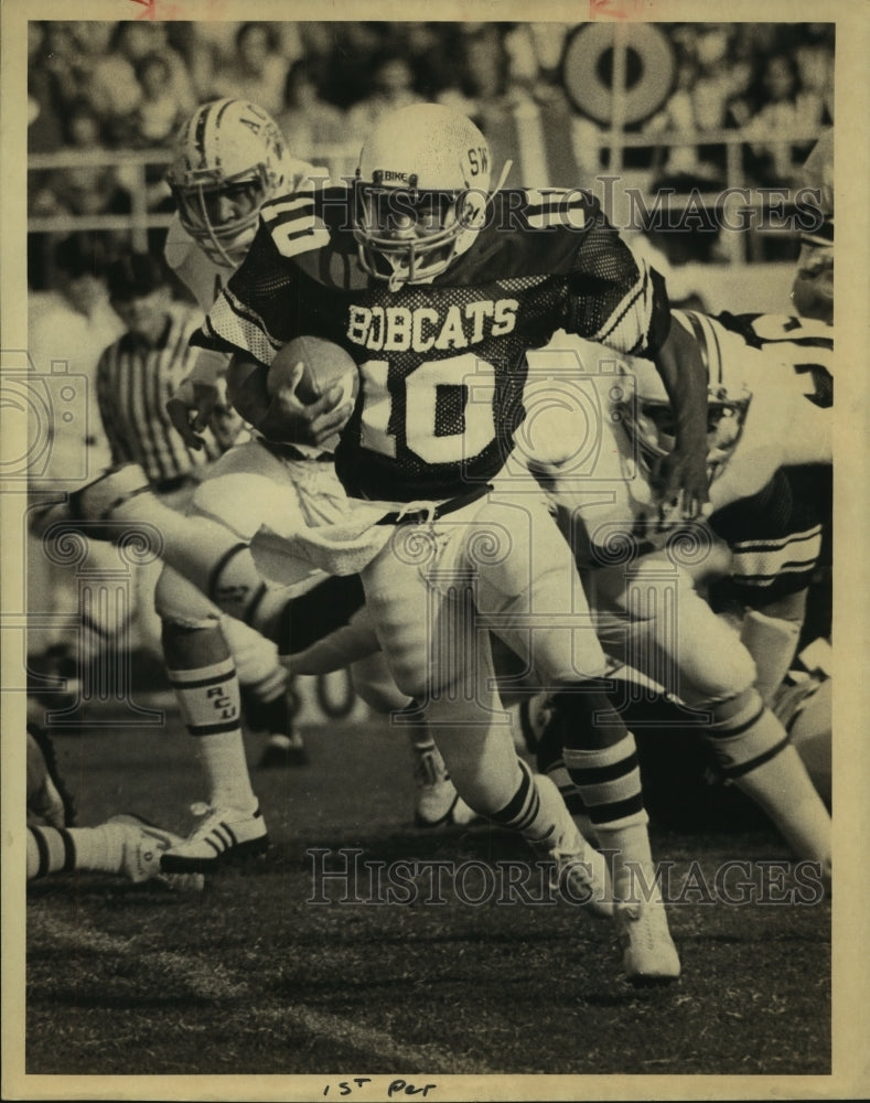 1982 Press Photo Ricky Sanders, College Bobcats Football Player at Game- Historic Images