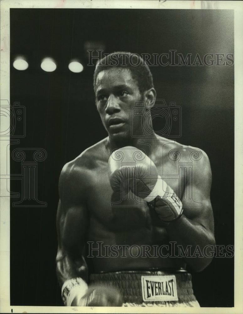 1981 Press Photo Boxer Johnny Bumphus, United States Boxing Federation- Historic Images