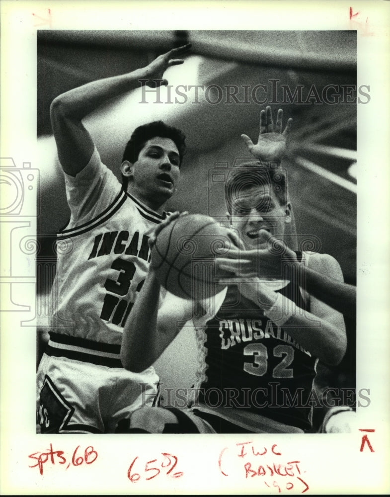 1990 Press Photo Richard Cardenas &amp; James Holcomb, College Basketball- Historic Images