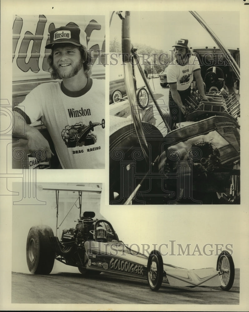 Press Photo Mike Palmer, Professional Drag Racer at Winston Challenge Series- Historic Images